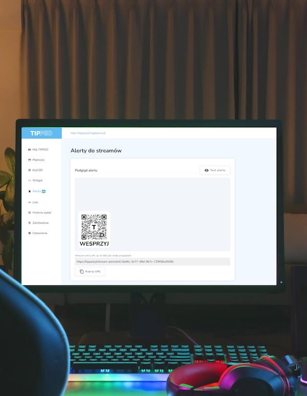 Ustaw stream alerty